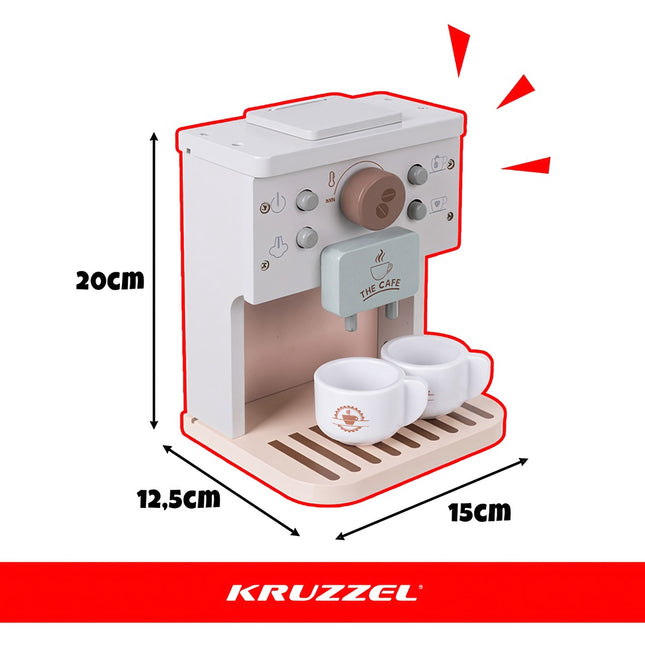 Cafetière en bois pour enfants avec accessoires