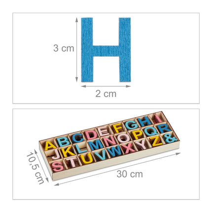 Ensemble de lettres en bois, 324 pièces