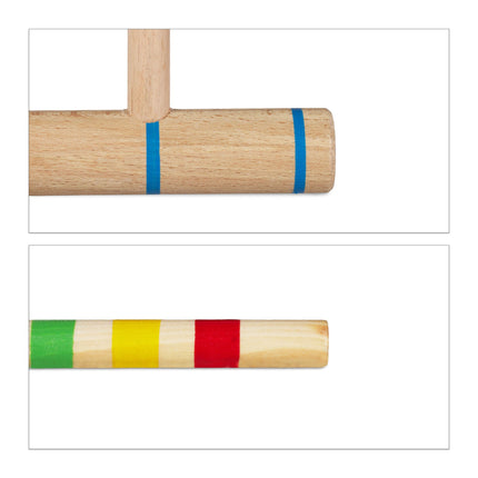 Holz-Krocketspiel für 6 Spieler