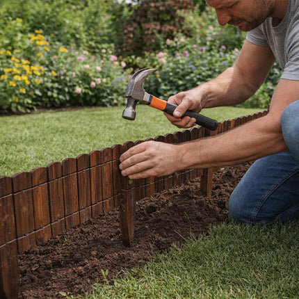 Gartenzaun aus Holz, flexibel, witterungsbeständig