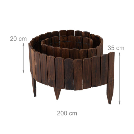 Gartenzaun aus Holz, flexibel, witterungsbeständig