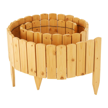 Bordure de jardin en bois, flexible et résistante aux intempéries