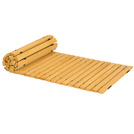 Allée de jardin en bois, enroulable, 185 x 60 cm, en sapin
