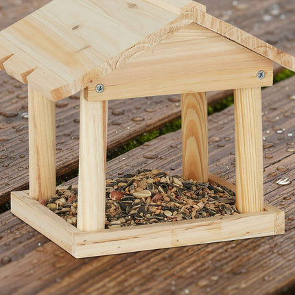 Mangeoire suspendue en bois - Facile à nettoyer, design ouvert