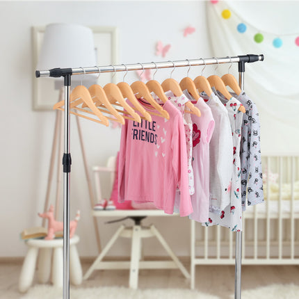 Cintres en bois pour enfants, lot de 20, antidérapants