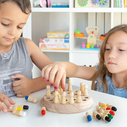 Memory-Schach aus Holz Taeda InnovaGoods 26 Teile