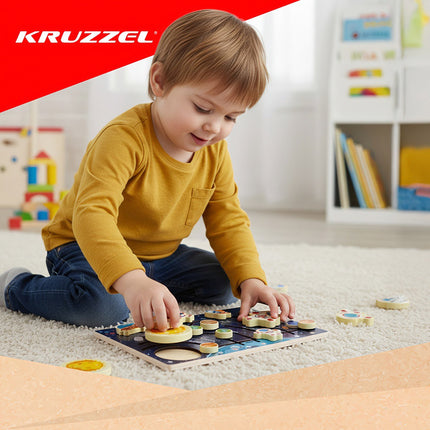 Puzzle en bois Montessori du système solaire pour enfants