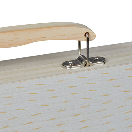 Coffret de peinture en bois avec couleurs à l'huile