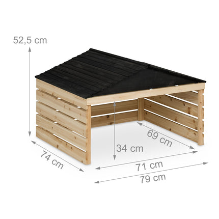 Roboter-Rasenmäher-Garage aus Holz – Wetterschutz