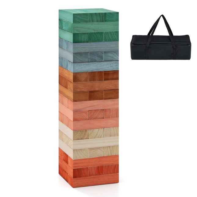 Jeu d'empilage en bois, 54 pièces, multicolore, à partir de 3 ans