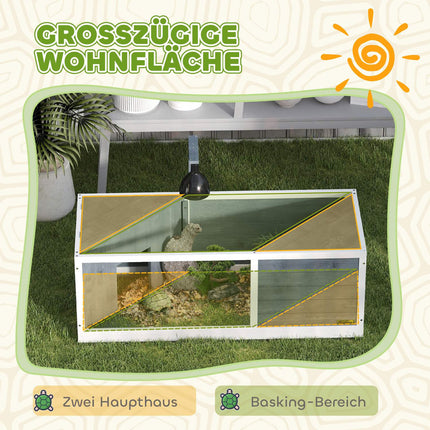 Schildkrötenunterschrank aus Holz mit aufklappbarem Deckel – 120x50x40 cm