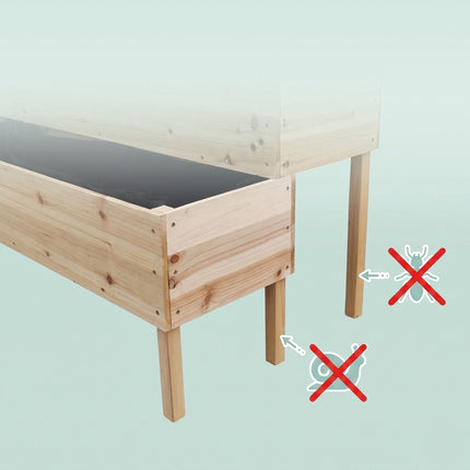 Jardinière en bois à deux niveaux avec treillis, parterres surélevés