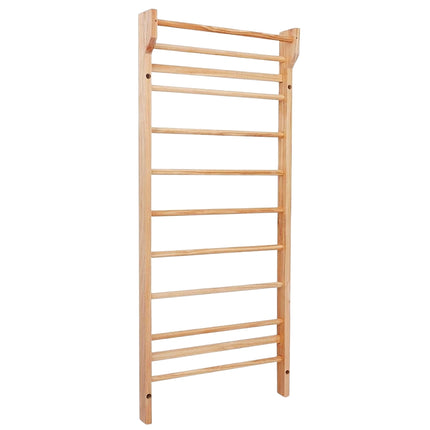 Holzsprossenwand mit Klimmzugstange, 10 Sprossen, 100kg Traglast