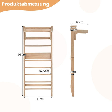 Échelle de gymnastique murale en bois pour entraînements en intérieur