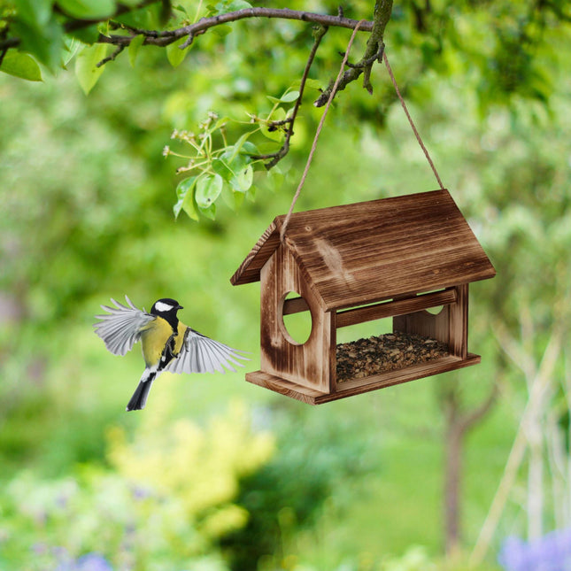 Mangeoire à oiseaux en bois