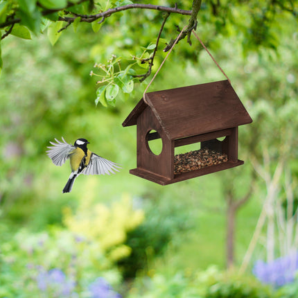 Mangeoire à oiseaux en bois