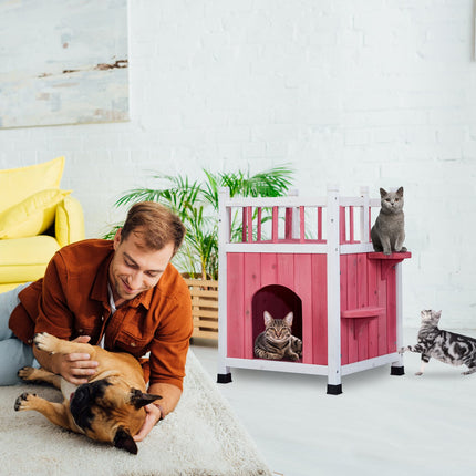 Maison pour chat en bois