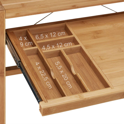 Bureau d'ordinateur en bois avec tiroir pour clavier