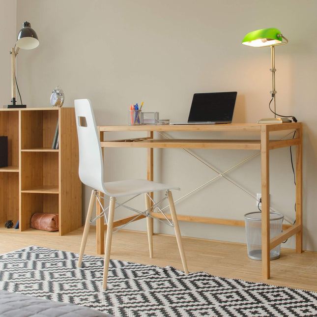 Bureau d'ordinateur en bois avec tiroir pour clavier
