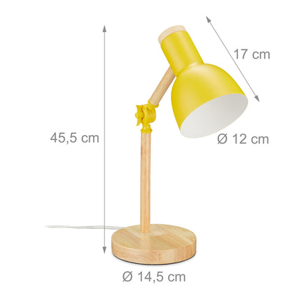 Lampe de bureau en bois