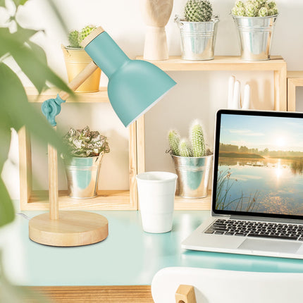 Lampe de bureau en bois