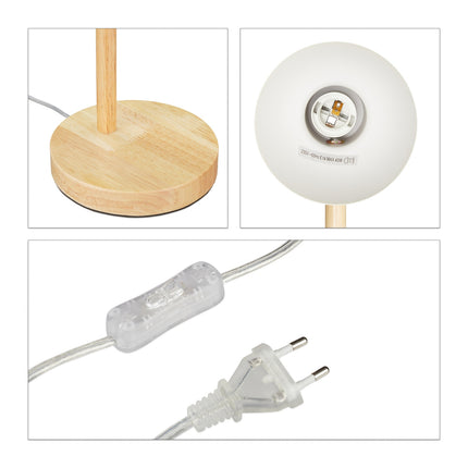 Lampe de bureau en bois