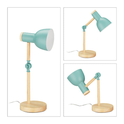 Lampe de bureau en bois