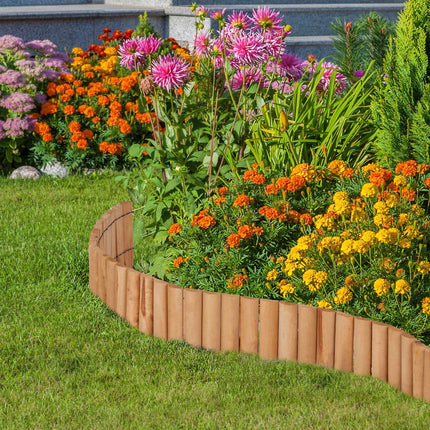 Bordure de pelouse en bois de 20 cm de hauteur