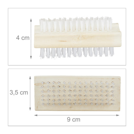 Lot de 10 brosses à ongles en bois