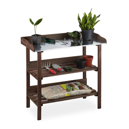 Pflanztisch aus Holz