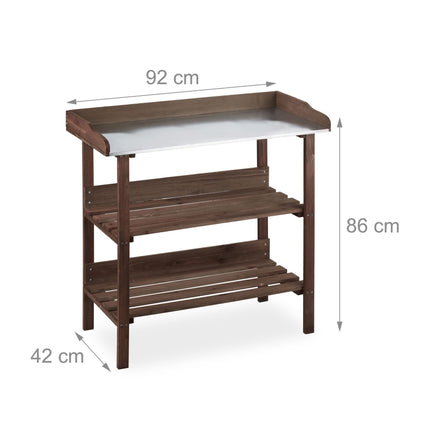 Pflanztisch aus Holz
