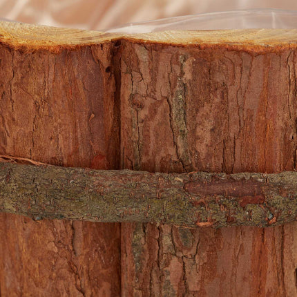 Lot de 2 pots en bois