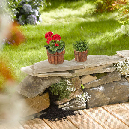 Lot de 2 pots en bois