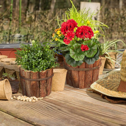 Lot de 2 pots en bois