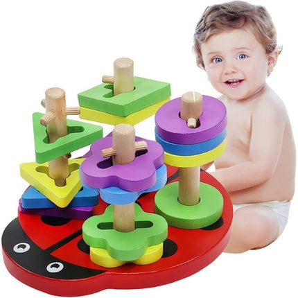 Puzzle en bois - coccinelle