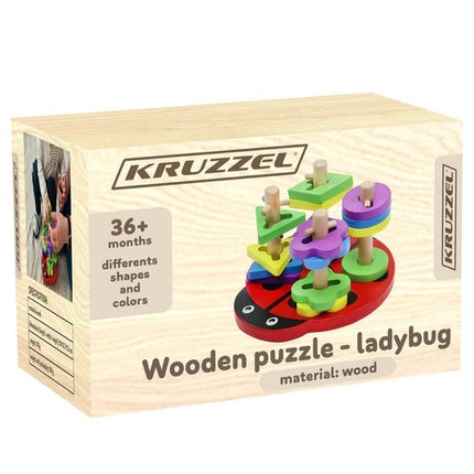 Puzzle en bois - coccinelle
