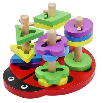 Puzzle en bois - coccinelle