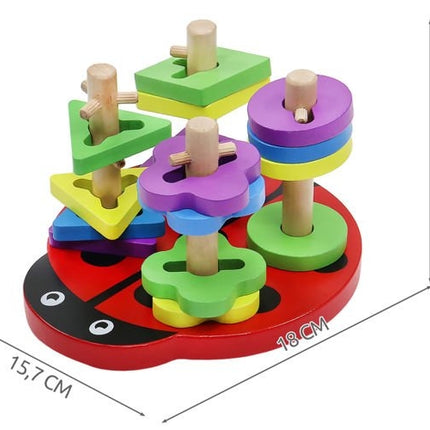 Puzzle en bois - coccinelle