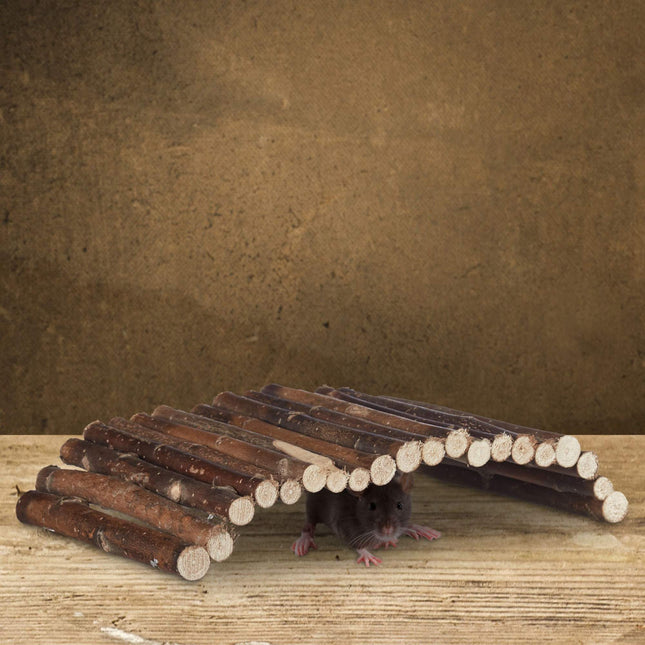 Nagerbrücke aus Holz für Kleintiere