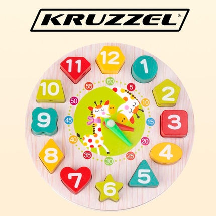 Holzspielzeuguhr 