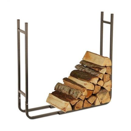 Étagère en bois et acier marron