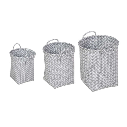 Gewebter Wäschekorb, 3er-Set