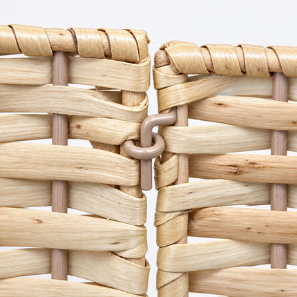 Woven Willow Christmas Tree Skirt, Three-Part Tree Collar, Natural
