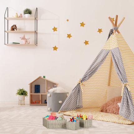 Panier de rangement tissé, lot de 4