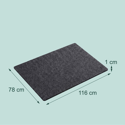 XL Faltbare Filz-Puzzlematte – Rutschfeste graue Oberfläche