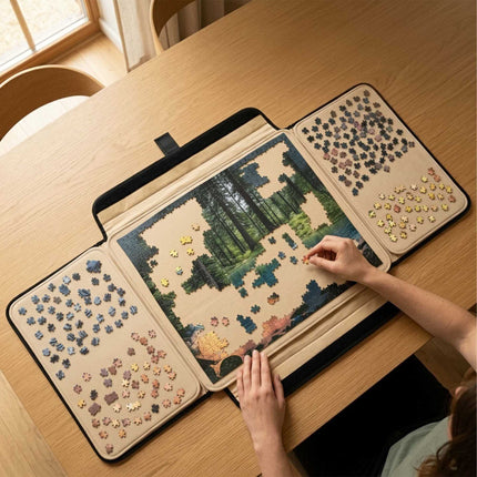 XL Puzzlekoffer mit Griff – rutschfest, 2 Fächer