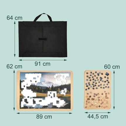 XL Puzzlekoffer mit Griff – rutschfest, 2 Fächer