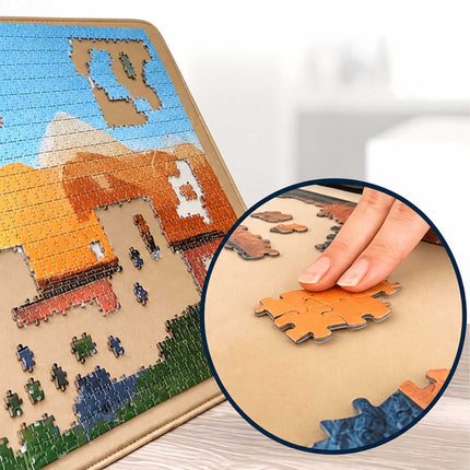 XL Puzzlekoffer mit Griff – rutschfest, 2 Fächer