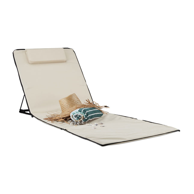 Tapis de plage XXL avec oreiller et sac de transport