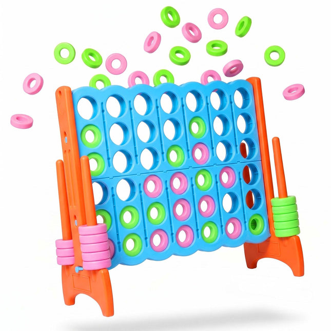 Jeu Puissance 4 XXL – Bleu clair-orange, plastique